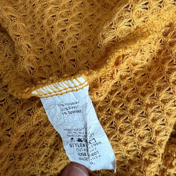 Mustard Yellow Open Sweater in Size Small - Picture 4 of 5